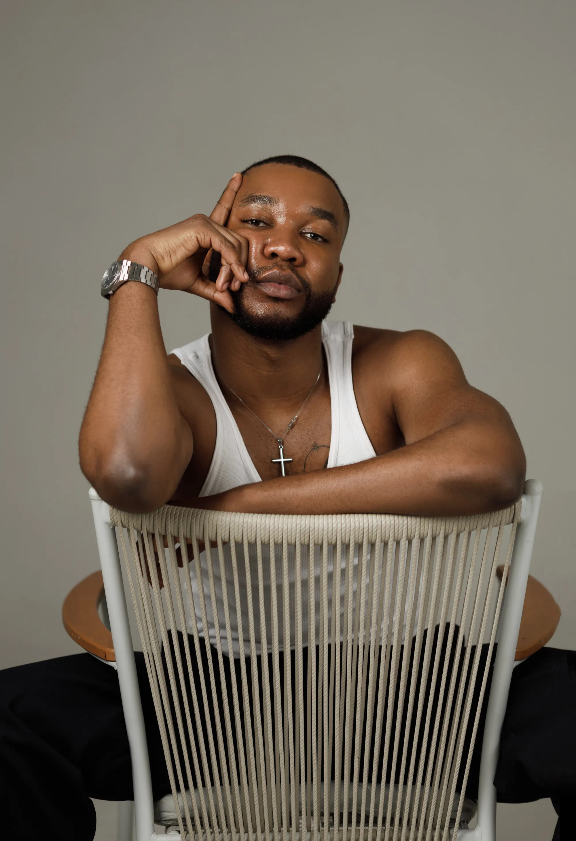 Professional portrait of Samuel Joseph, confident expression, Lagos.