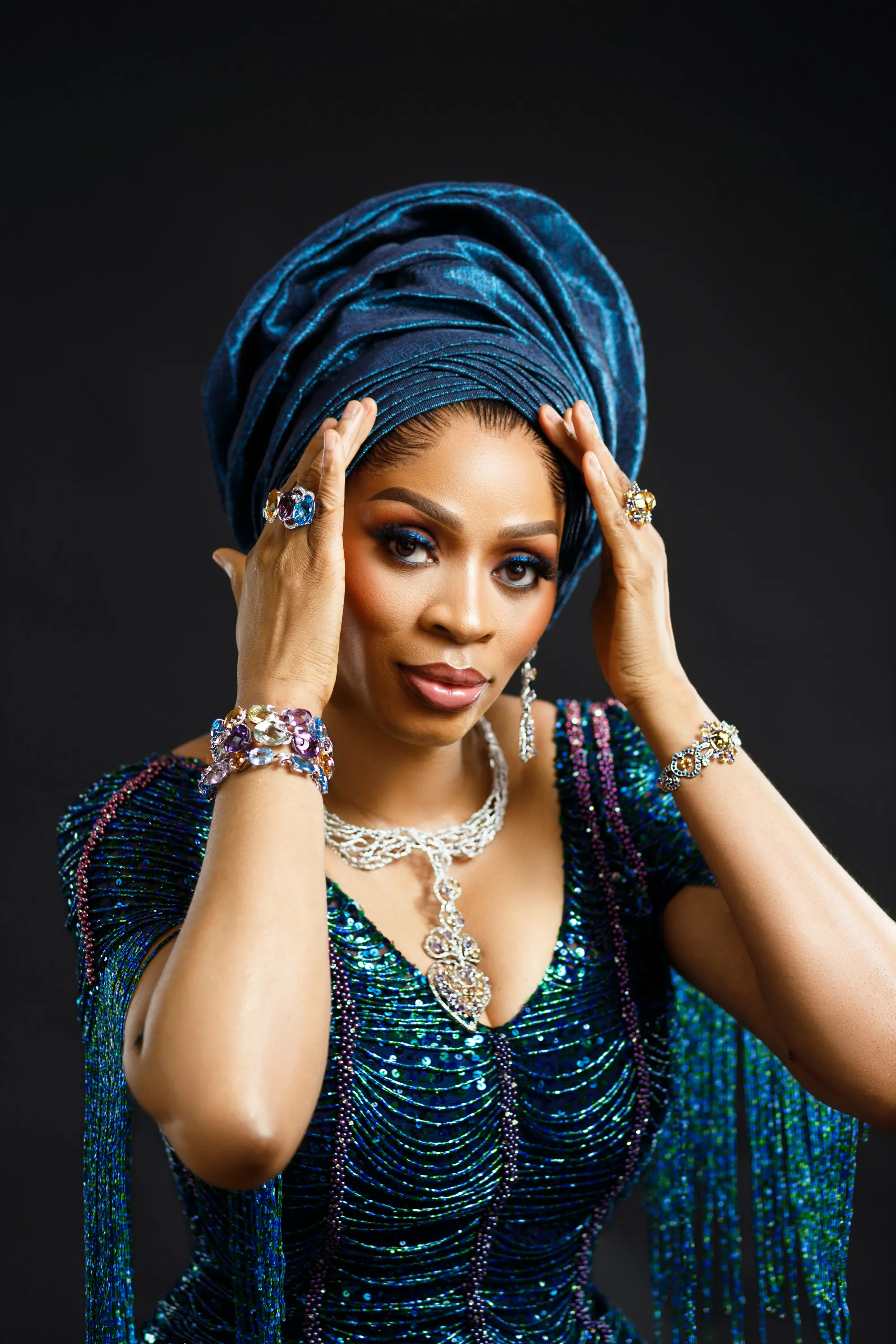 Professional headshot of a woman, smiling, Lagos portrait session.